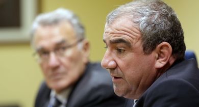 Darío Campos, cos alumnos do IES Monte Castelo de Burela no Pazo de San Marcos