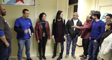 Olalla Rodil explicou nun encontro con delegados sindicais en Alcoa a necesidade de que Galiza teña competencias na xestión da enerxía electrica para abaratar custes enerxéticos a empresas e fogares