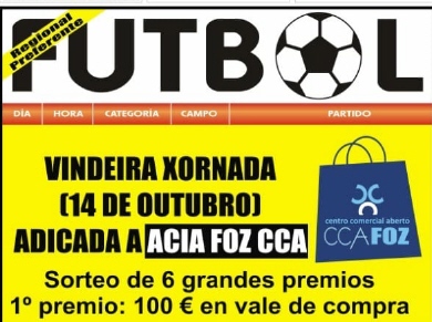O estadio Martínez Otero será escenario o vindeiro domingo, 14 de outubro, da homenaxe que o CD Foz lle renderá ao comercio de proximidade e á hostalaría local. José Carlos Paleo, presidente do CCA, agradece o xesto e anima a asistir a este acto