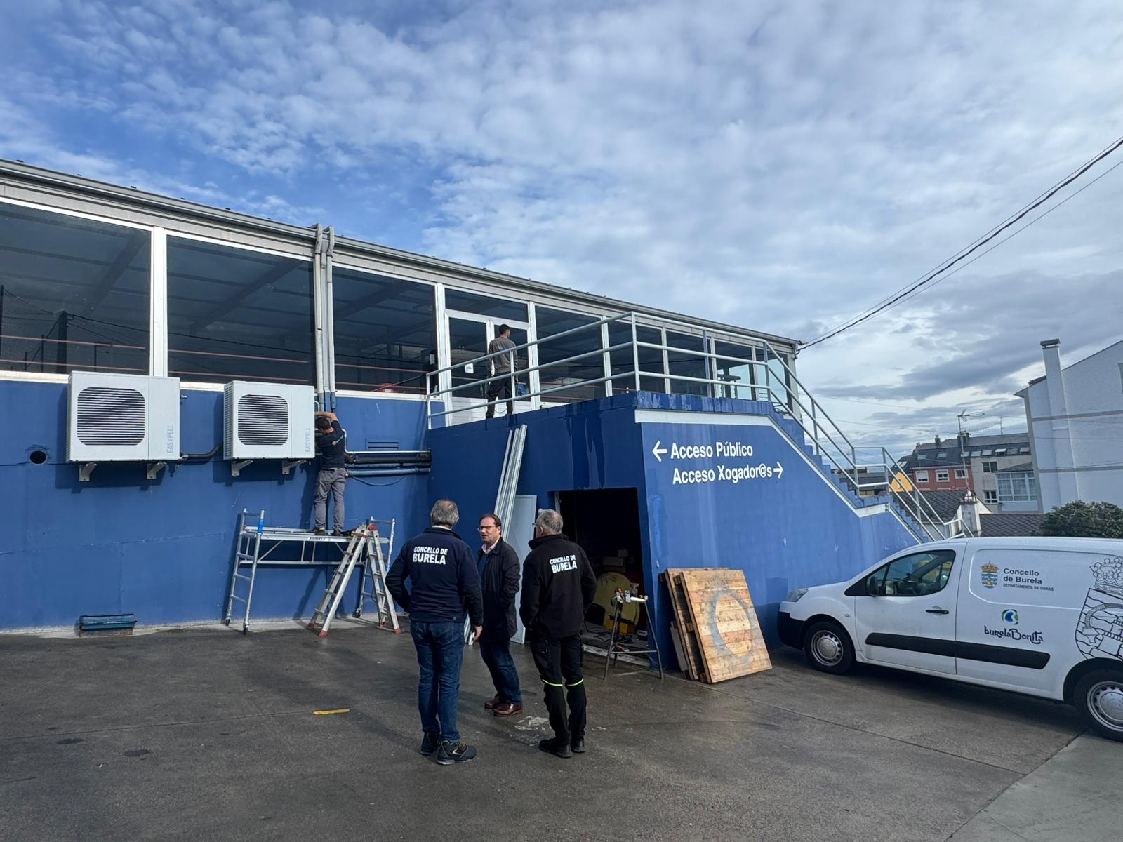 O pavillón Vista Alegre de Burela estreará un sistema de aerotermia para reducir o consumo eléctrico