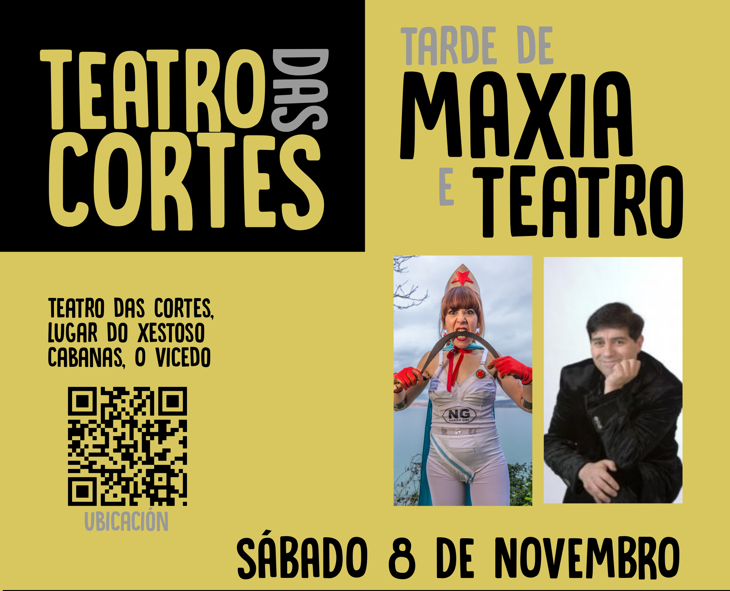 O Mago Antón e Isabel Risco actuarán este sábado no Teatro das Cortes, no lugar do Xestoso, O Vicedo