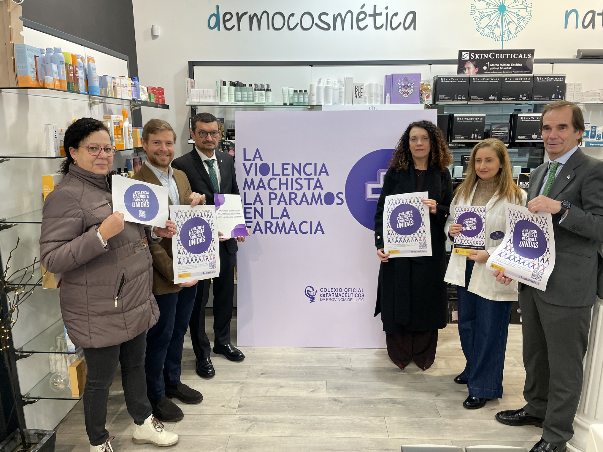 O acordo co Colexio de Farmacéuticos para a presenza de Puntos Violeta nas farmacias achega mecanismos de protección e acompañamento a todos os concellos da provincia fronte á violencia machista