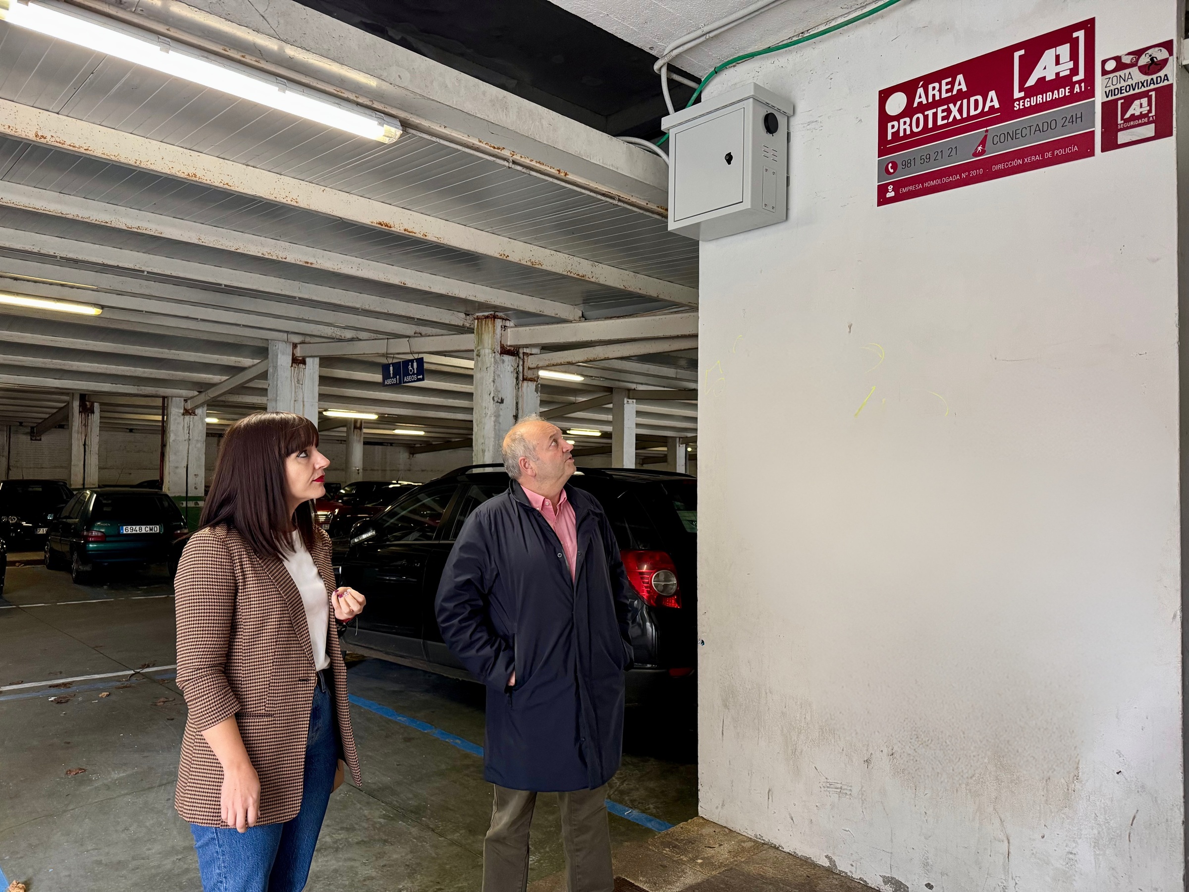 O Concello de Vilalba reforza a seguridade do aparcadoiro subterráneo da Praza da Constitución con novas cámaras de vixilancia