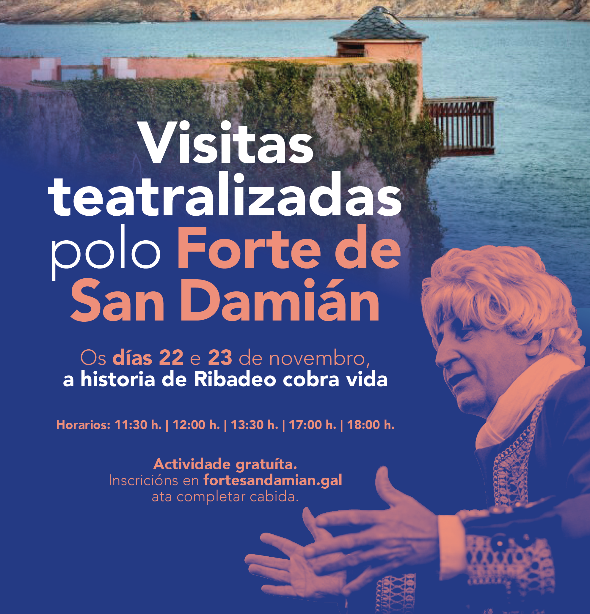 O Concello presenta novas visitas teatralizadas ao Forte de San Damián dentro do programa 'Ribadeo Cara ao Mar'