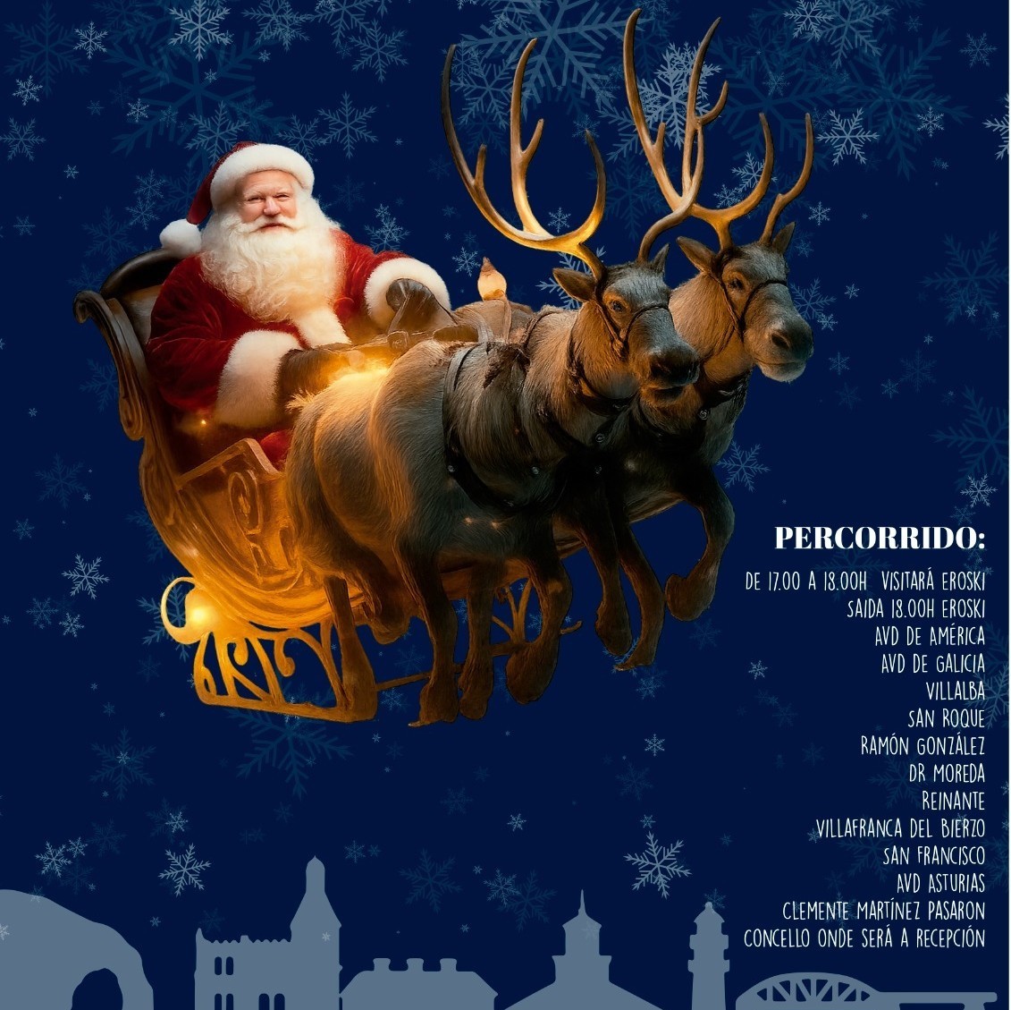 Todo listo en Ribadeo para a chegada de Papá Noel