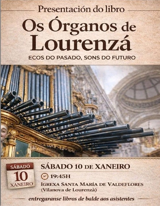 O GDR Terras de Miranda presenta o libro 'Os órganos de Lourenzá: ecos do pasado, sons do futuro'