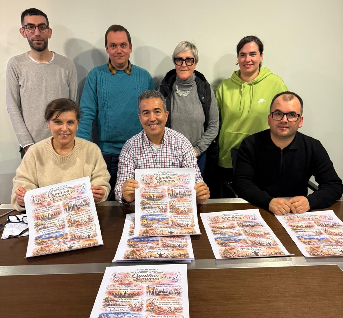 A banda de música O Landro, de Viveiro, presenta a temporada 2026 de «Camiños sonoros»