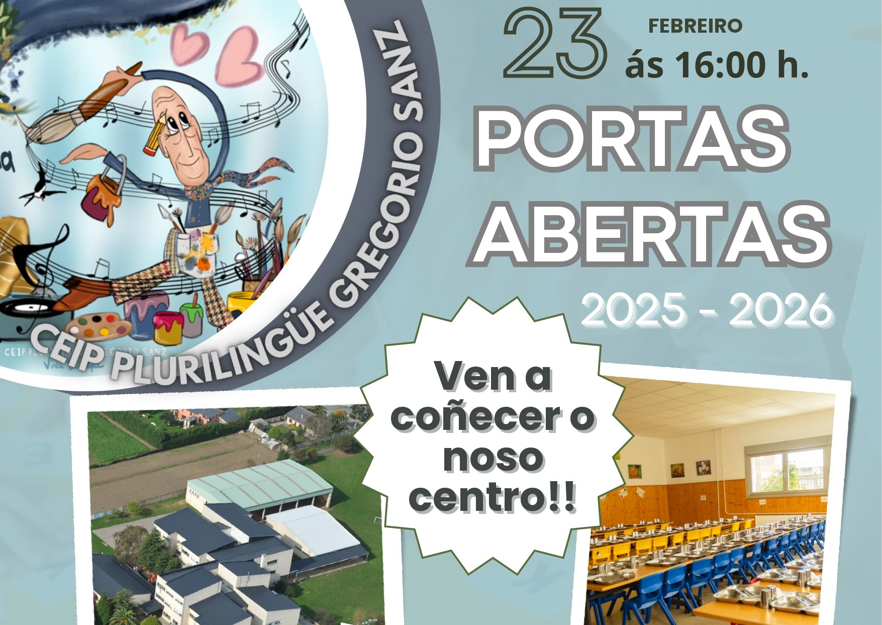 O CEIP Plurilingüe Gregorio Sanz, de Ribadeo, organiza unha xornada de portas abertas