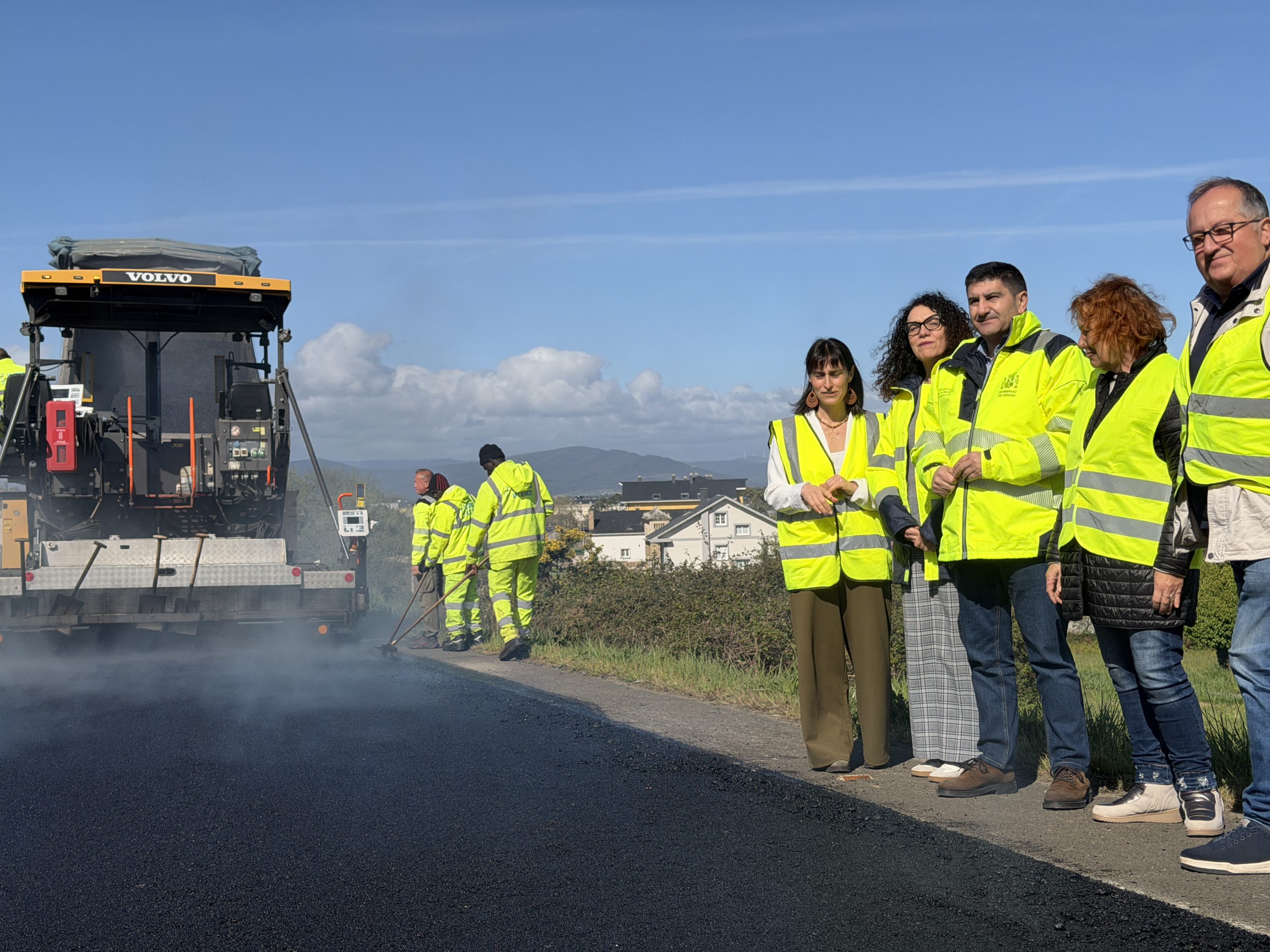 O Goberno supervisa en Barreiros as obras de emerxencia na N‑634 tras os temporais