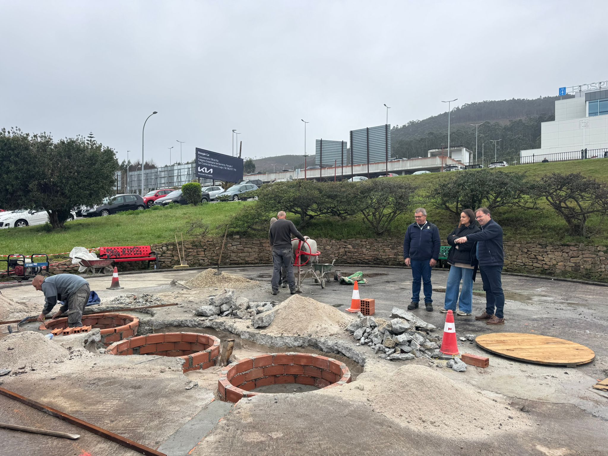 Comezan as obras de renovación do parque infantil do Campón en Burela
