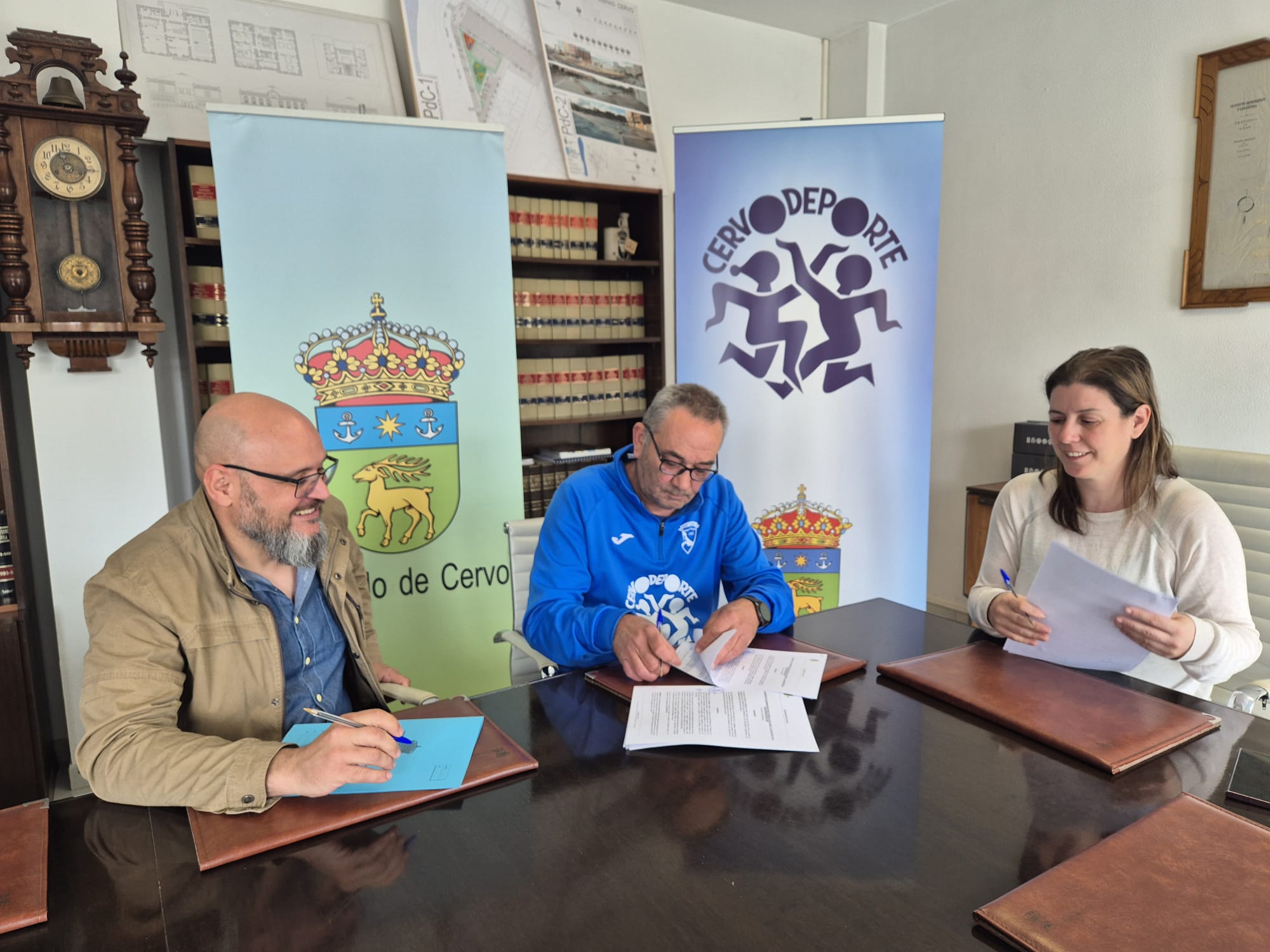 Cervo renova o seu apoio ao Club Deportivo San Ciprián cun convenio de 19.000 euros