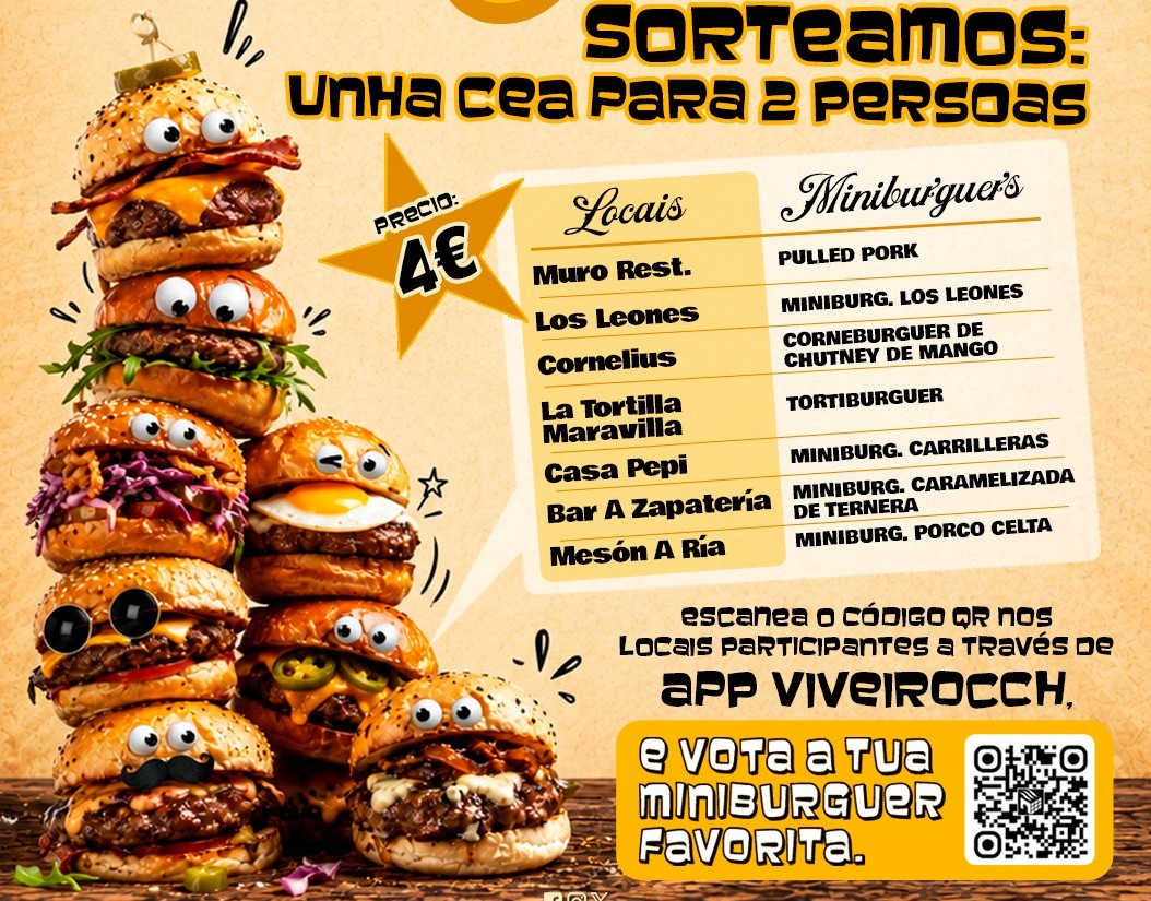 Viveiro celebra o 1º Concurso de Miniburguers con sete locais participantes