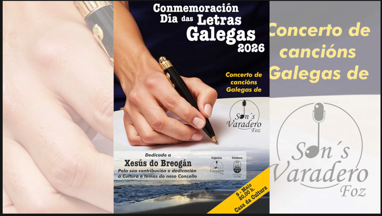 Conmemoración do Día das Letras Galegas 2026 en Foz co Concerto de cancións galegas de Son’s Varadero