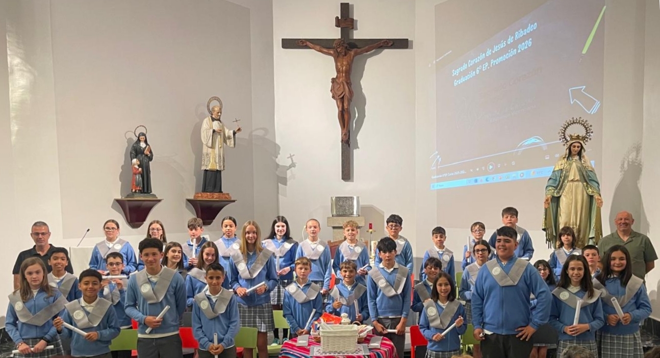 O alumnado de 6º de Primaria do Sagrado Corazón de Ribadeo celebra a súa graduación e paso á ESO