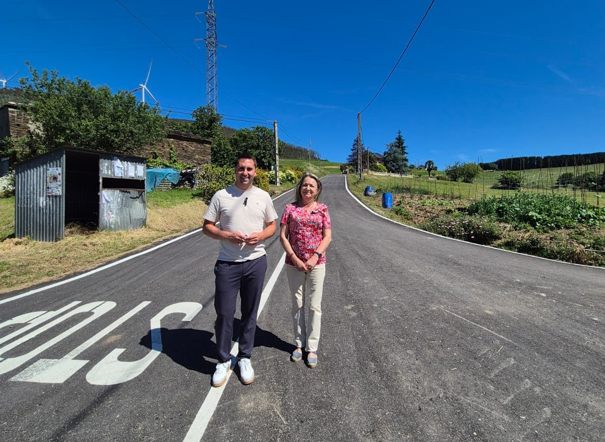 Rematan en Trabada as obras de mellora viaria nos núcleos de Barreiros e A Abaira