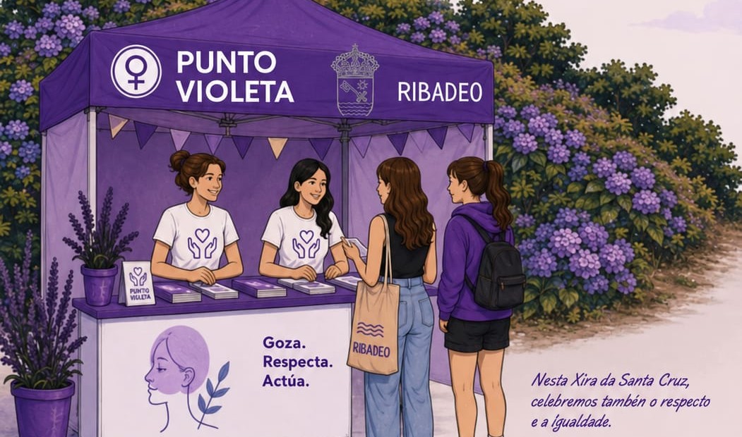 Ribadeo instala os Puntos Violeta na Festa do Percebe e na Xira de Santa Cruz