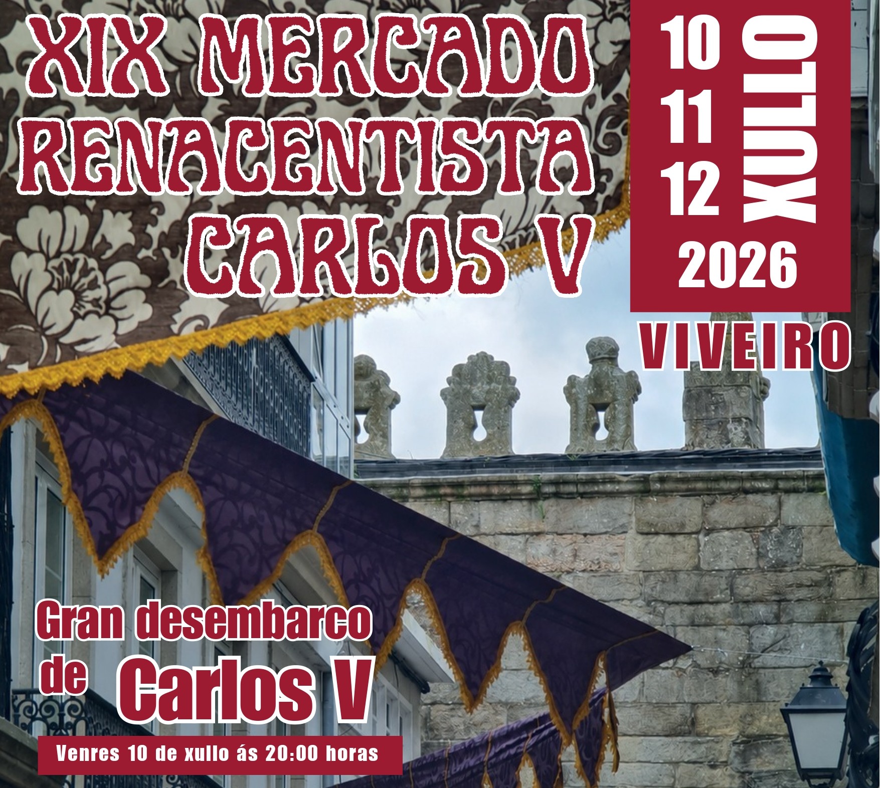 A XIX Feira Renacentista converterá Viveiro nun escenario histórico durante toda a fin de semana
