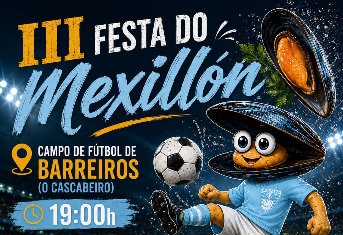Este sábado terá lugar a III Festa do Mexillón, que organiza o Celta Barreiros
