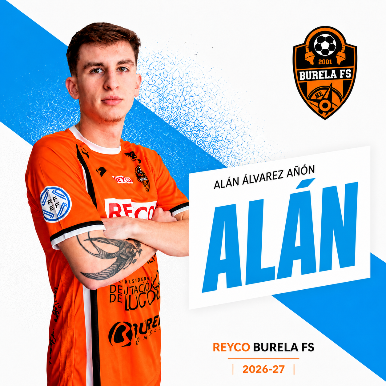 O Burela FS reforza a súa base coa continuidade de Alán Álvarez
