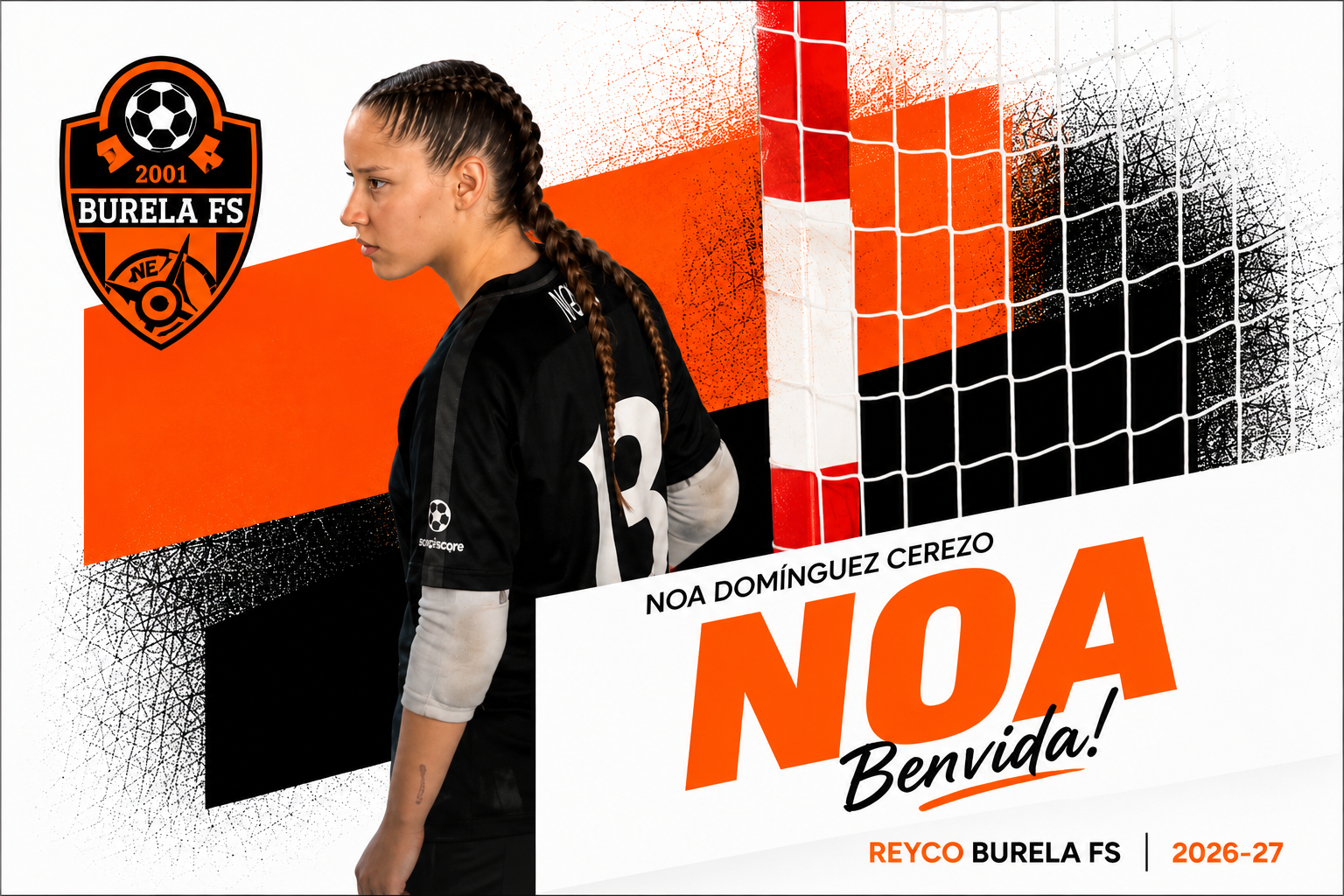 O Burela incorpora á porteira malagueña Noa Domínguez, de 18 anos