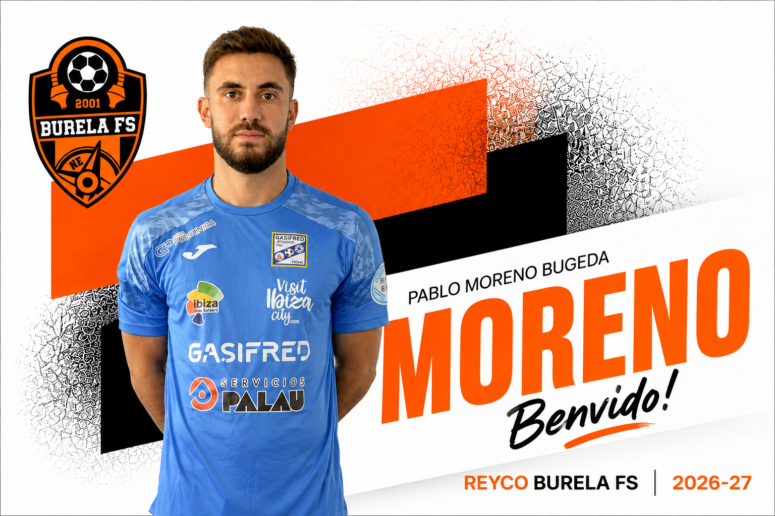 O pivote valenciano Pablo Moreno , terceira incorporación do Reyco Burela FS para a vindeira tempada