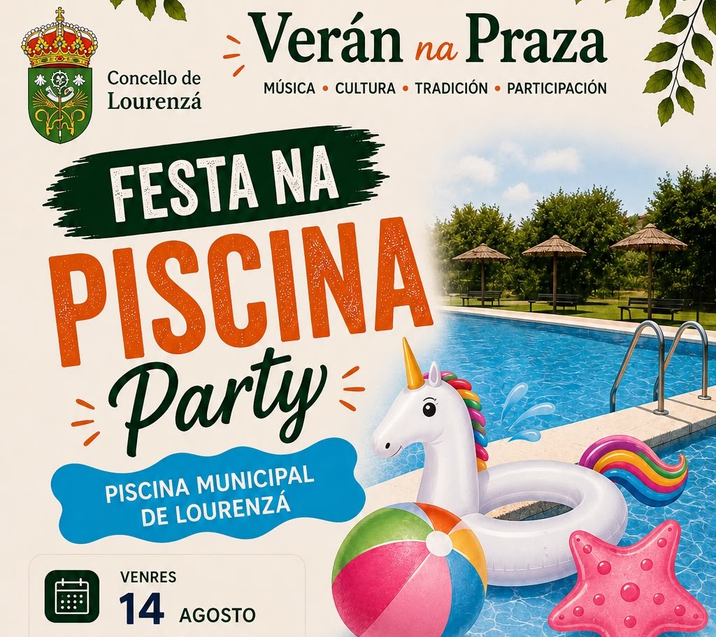A piscina de Lourenzá convértese este venres nun espazo de diversión para todas as idades