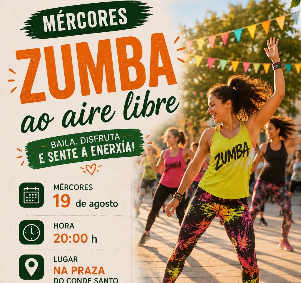 Lourenzá continúa o Verán na Praza cunha sesión de zumba ao aire libre este mércores