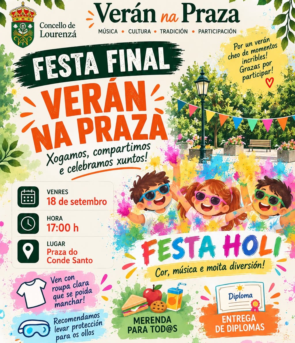 Lourenzá celebra este venres a festa de clausura do programa Verán na Praza