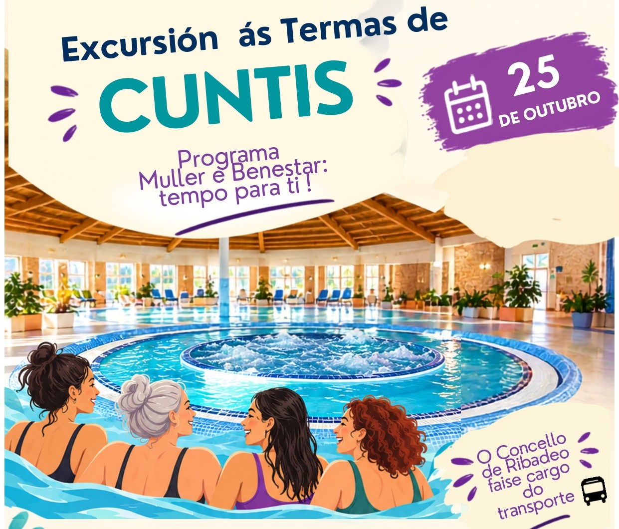As Termas de Cuntis acollen a segunda saída anual do programa Muller e Benestar de Ribadeo