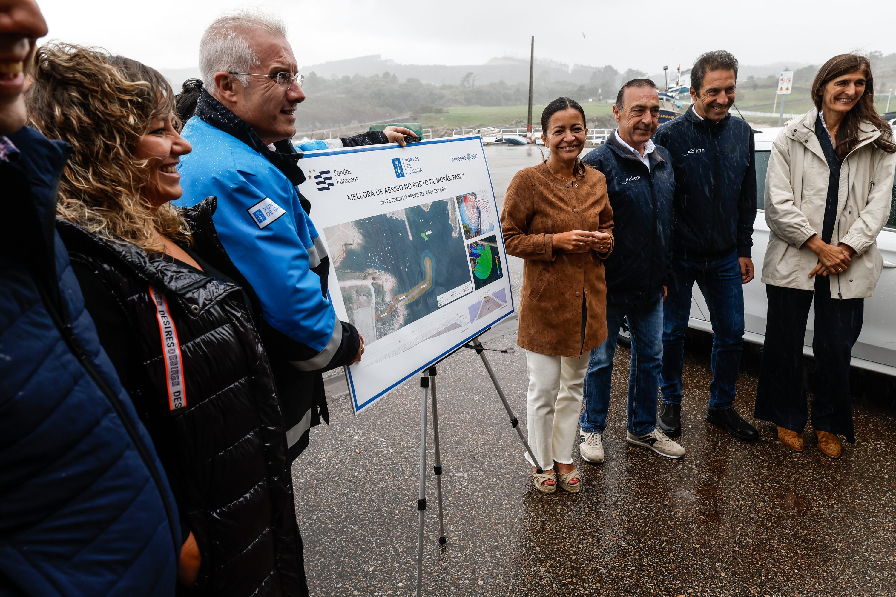 O porto de Morás contará cun contradique de 224 metros para reforzar a seguridade da flota