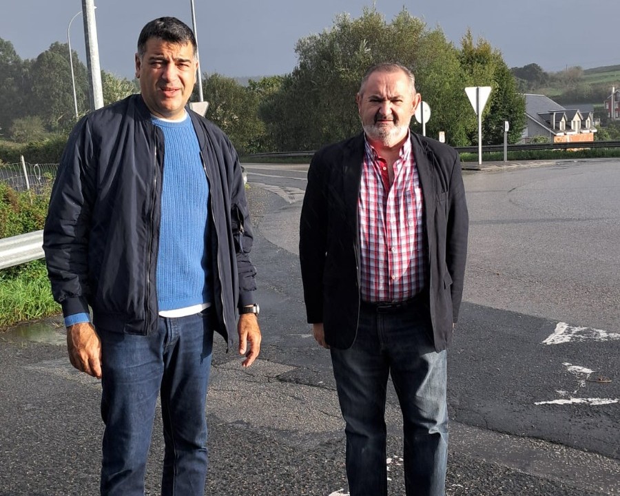 O PP celebra o inicio da rotonda de Cangas “tras oito anos de atraso do Goberno de Sánchez”