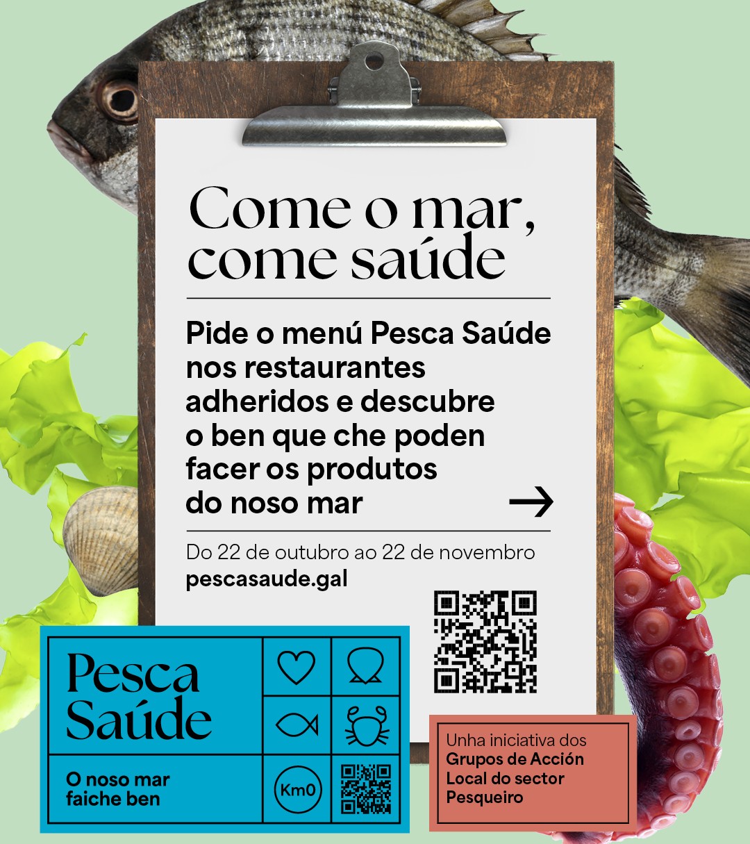 64 restaurantes do litoral galego, 8 deles da Mariña, ofrecen menús saudables con produto do mar dentro do proxecto ‘Pesca Saúde’ dos Grupos de Acción Local do sector Pesqueiro