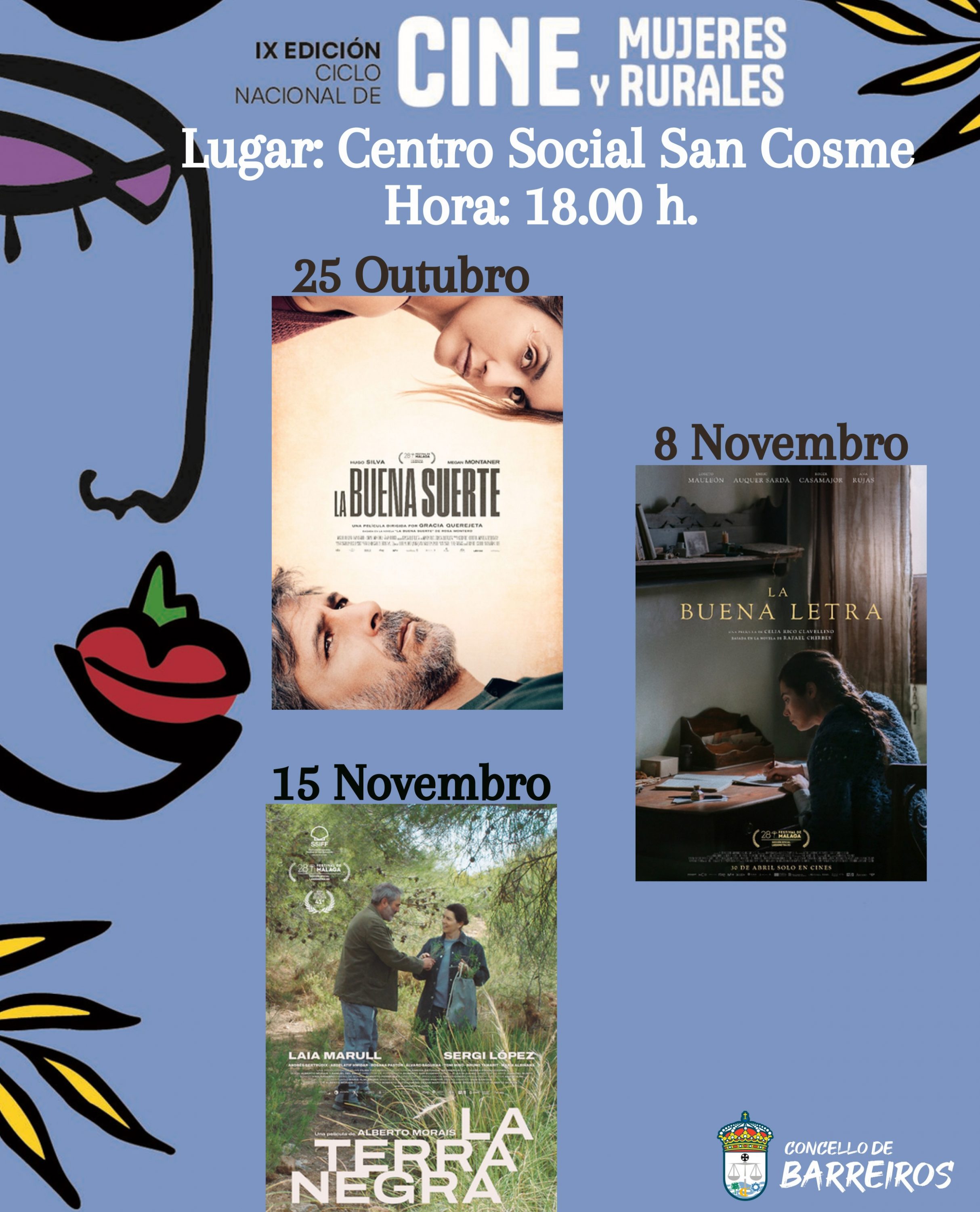 O Concello de Barreiros visibiliza as mulleres do rural nun ciclo de cine