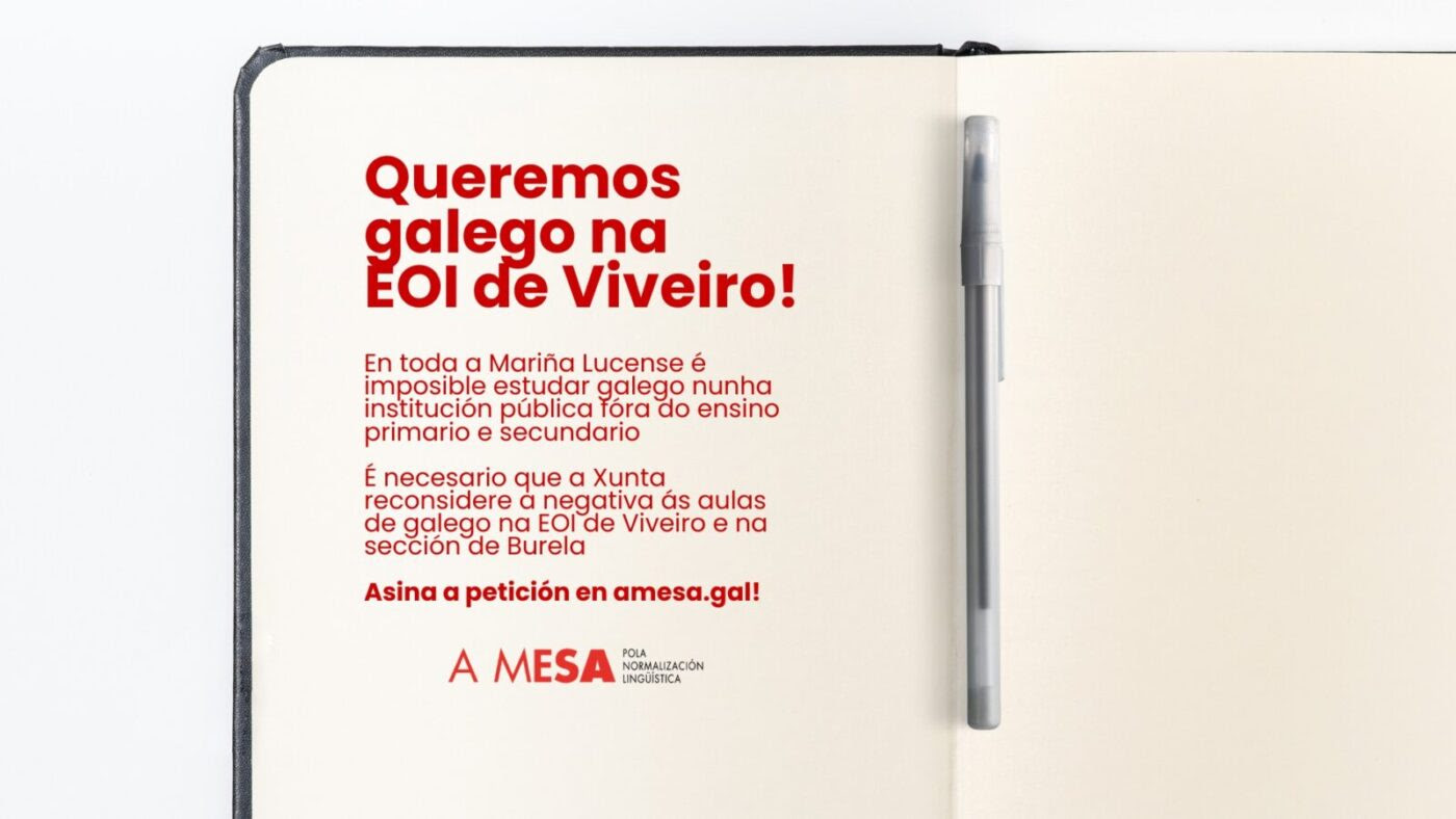 A Mesa pola Normalización Lingüística reclama aulas de galego na Escola Oficial de Idiomas de Viveiro